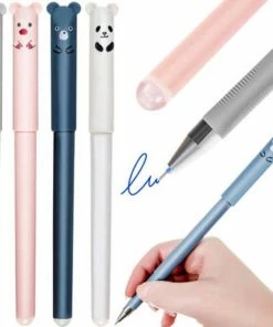 Flash-uitverkoop 🛒 Pymiq® Luxe Uitgumbare Pennenset Van 4 - Back To School - Schrijven - Uitgummen - Gum - Verwijderbaar - Pen - Dieren 🎁