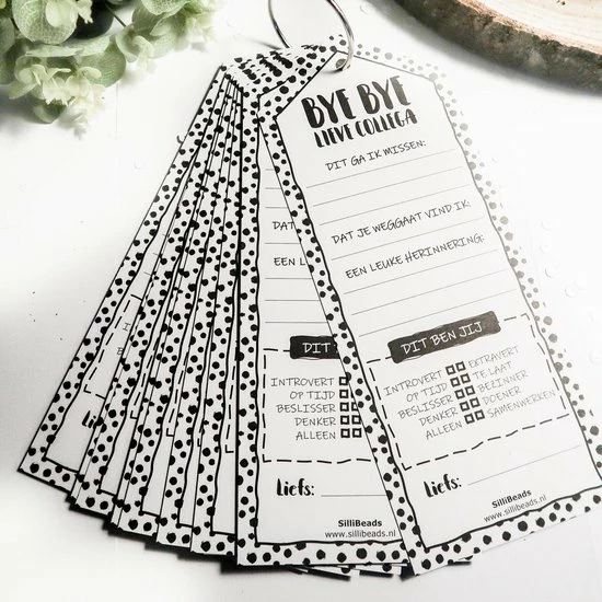 Uitgang ๐งจ SilliBeads Invulkaarten Bye Bye Lieve Collega - 15 Stuks (Afscheid Collega / Cadeautje) ๐งจ 5 Uitgang ๐งจ SilliBeads Invulkaarten Bye Bye Lieve Collega - 15 Stuks (Afscheid Collega / Cadeautje) ๐งจ - Afbeelding 3
