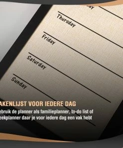 Coupon 🎁 HMerch 3-in-1 Weekplanner Magneetbord En Prikbord - Whiteboard En Krijtbord Voor Gezin / Familie - Familieplanner 2023 - To Do Planner Memobord - Maandplanner - Voor Volwassenen En Kinderen 🧨 -A-journal shop 550x550 822