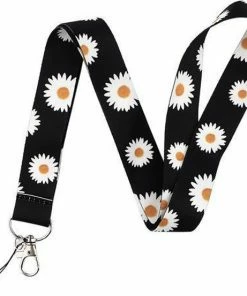 Beste Verkoop 🥰 Moodadventures - Keycords - Lanyard - Keycord White Flower - Telefoon Cord - Stevig Nylon 🌟