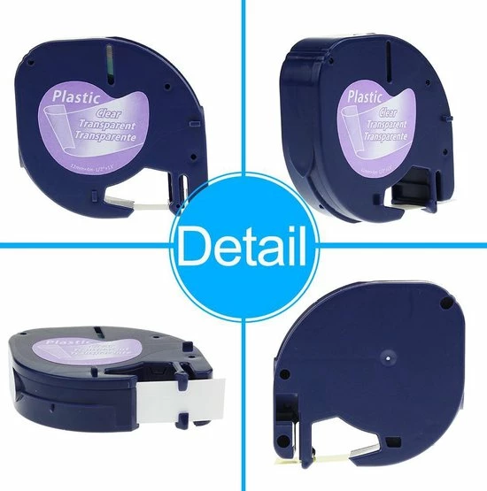 Uitgang 💯 TELANO® Plastic Labels 12267 Voor Dymo LetraTag Labelprinter - Zwart Op Transparant - 12 Mm X 4 M - S0721530 Labeltape - 5 Stuks 💯 12 Uitgang 💯 TELANO® Plastic Labels 12267 Voor Dymo LetraTag Labelprinter - Zwart Op Transparant - 12 Mm X 4 M - S0721530 Labeltape - 5 Stuks 💯 - Afbeelding 10