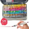Nieuw π ARTECO® 120 Alcohol Dual Tip Markers – Breed & Brush Tip – Twinmarkers Markeerstiften Met Opbergtas π 1 Nieuw π ARTECO® 120 Alcohol Dual Tip Markers – Breed & Brush Tip – Twinmarkers Markeerstiften Met Opbergtas π -A-journal shop 550x560 3