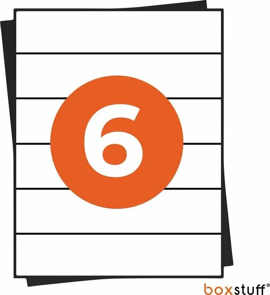 Coupon 😍 Boxstuff A4 Stickervellen - Ordner Etiketten Stickers - Geschikt Inktjet En Laser Printers - 6 Per Vel - 210x49,4MM 🎁 3 Coupon 😍 Boxstuff A4 Stickervellen - Ordner Etiketten Stickers - Geschikt Inktjet En Laser Printers - 6 Per Vel - 210x49,4MM 🎁