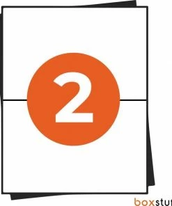 Goedkoopste 🥰 Boxstuff A4 Stickervellen - Verzend Etiketten Stickers - Geschikt Inktjet En Laser Printers - 2 Per Vel - 210x148MM ⌛