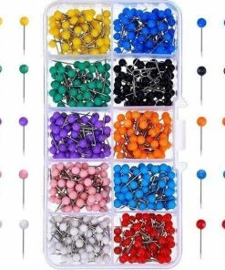 Korting ๐ Algebra Punaises Voor Prikbord - 10 Verschillende Kleuren - Kantoor Accessoires - 500 Stuks ๐ฅ