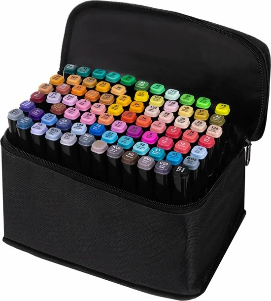 Gloednieuw 🌟 Discountershop Dubbelzijdige Markering 80 St Twinmarkers XXL-set - Stift Met 80 St Twin Tip Markeerstift Dual Tip Permanente Sketch Marker 80 Kleuren Voor Kunstenaars Volwassenen Kinderen Tekenen Schilderen Ambachten Hoeveelheid 80 Stuks ✨ 14 Gloednieuw 🌟 Discountershop Dubbelzijdige Markering 80 St Twinmarkers XXL-set - Stift Met 80 St Twin Tip Markeerstift Dual Tip Permanente Sketch Marker 80 Kleuren Voor Kunstenaars Volwassenen Kinderen Tekenen Schilderen Ambachten Hoeveelheid 80 Stuks ✨ - Afbeelding 12