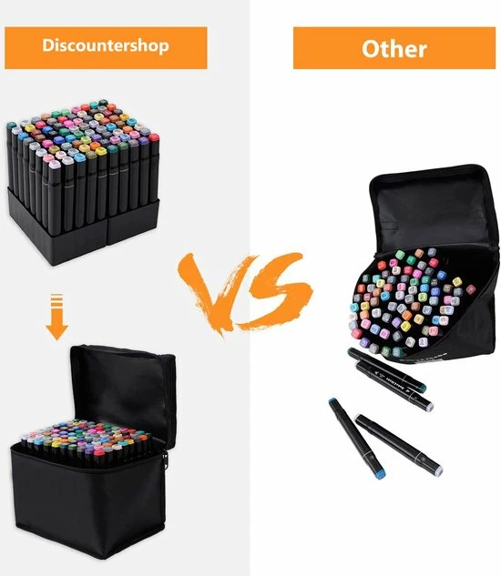 Gloednieuw 🌟 Discountershop Dubbelzijdige Markering 80 St Twinmarkers XXL-set - Stift Met 80 St Twin Tip Markeerstift Dual Tip Permanente Sketch Marker 80 Kleuren Voor Kunstenaars Volwassenen Kinderen Tekenen Schilderen Ambachten Hoeveelheid 80 Stuks ✨ 7 Gloednieuw 🌟 Discountershop Dubbelzijdige Markering 80 St Twinmarkers XXL-set - Stift Met 80 St Twin Tip Markeerstift Dual Tip Permanente Sketch Marker 80 Kleuren Voor Kunstenaars Volwassenen Kinderen Tekenen Schilderen Ambachten Hoeveelheid 80 Stuks ✨ - Afbeelding 5