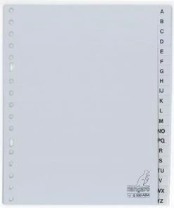 Gloednieuw ⌛ Kangaro Tabbladen - A5 - PP 120 Micron - Grijs - 17-gaats - 20-delig Letters A-Z - G520AZM 🔥