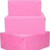 Groothandel 👏 Bellatio Decorations 3x Rollen Kraft Inpakpapier Roze 200 X 70 Cm - Cadeaupapier / Kadopapier / Boeken Kaften 🔥