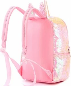 Aanbiedingen 🌟 Het Betere Merk Schooltas - Rugzak Meisje - Rugzak Jongens - Eenhoorn Rugtas - Unicorn Rugzak - 34 X 24 X 12 Cm - Pailletten - Sequin - Roze - Pailletten - Glitter Tas 👏 -A-journal shop 550x699 1