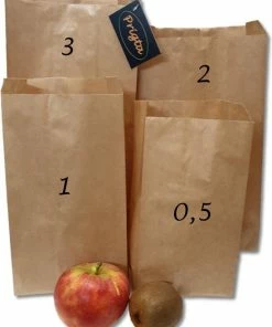 Beste deal 🌟 Prigta - Papieren Zakjes - Met Zijvouw - 1 Pond - 50 Stuks - Bruin - 13x8x26cm / Fruitzakken 🤩 -A-journal shop 550x713 2