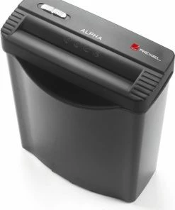 Flash-uitverkoop ✨ Rexel Alpha Cross Cut Papierversnipperaar P-4 Snippers - Invoer Tot 5 A4 Vellen - Zwart 💯 -A-journal shop 550x716