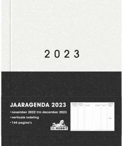 Begroting 👍 Hobbit - Bureau Agenda - Zwart/wit - 2023 - Verticaal Weekoverzicht - Week Per 2 Pagina's - 26,5x20,5 Cm (A4-) - Groot ❤️