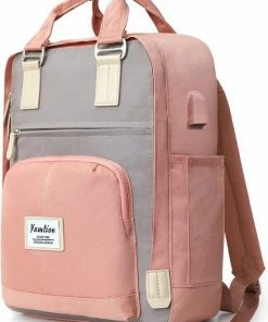 Kopen 🌟 YAMTION Boektentas - Modieuze Rugzak Dames/meisjes - Ideaal Voor School - Draagrugzak Met Laptopvak Voor 15,6 Inch Laptop - Ideaalvoor Universiteit, Reizen, Vrije Tijd En Werk 🎁