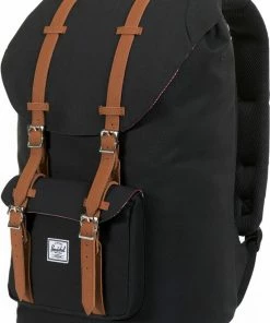 Flash-uitverkoop 🛒 Herschel Little America - Black/Tan Synthetic Leather / Ruime Rugzak Met 25L Opbergvolume - 15" Fleece-gevoerd Laptopvak - Magnetische Sluiting / Met Levenslange Fabrieksgarantie / Limited Lifetime Warranty / Zwart 👏 -A-journal shop 550x766 6