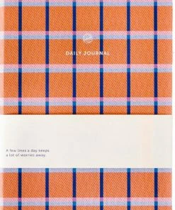 Flash-uitverkoop ⌛ A-journal Dagboek - Daily Journal - 5 Minuten Dagboek - Oranje Lila Blauwe Ruit ⌛ -A-journal shop 550x770 5