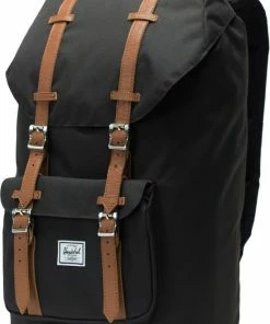 Flash-uitverkoop 🛒 Herschel Little America - Black/Tan Synthetic Leather / Ruime Rugzak Met 25L Opbergvolume - 15" Fleece-gevoerd Laptopvak - Magnetische Sluiting / Met Levenslange Fabrieksgarantie / Limited Lifetime Warranty / Zwart 👏 -A-journal shop 550x792 3