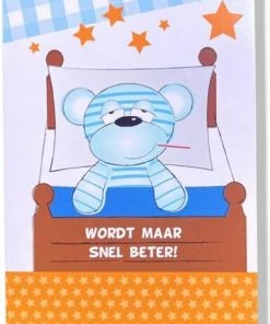 Aanbiedingen 😀 Cards & Crafts 20 Luxe Wenskaarten Beterschap Sterkte - 17x12cm - Gevouwen Kaarten Met Enveloppen 🛒 -A-journal shop 550x795 2